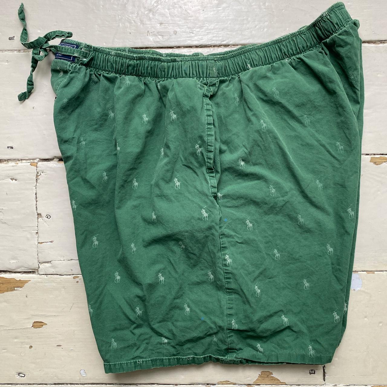 Polo Ralph Lauren Green Monogram Pony Shorts