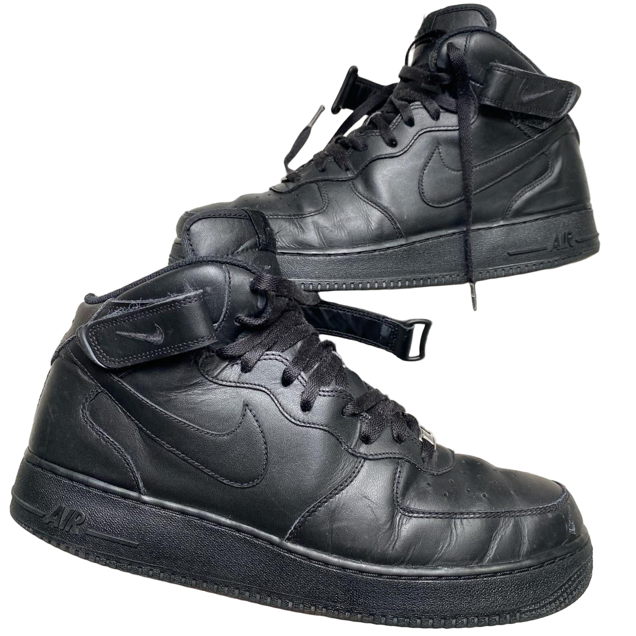 Nike Air Force 1 Black Mid (UK 10)