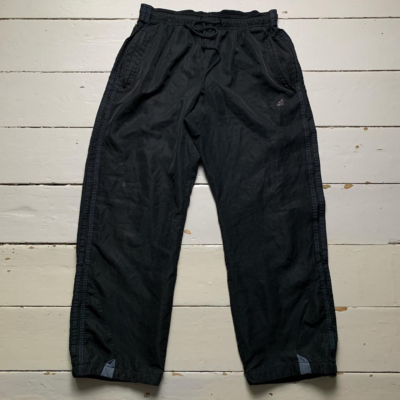 Adidas Vintage Climacool Black and Grey Shell Track Pant Baggy Bottoms