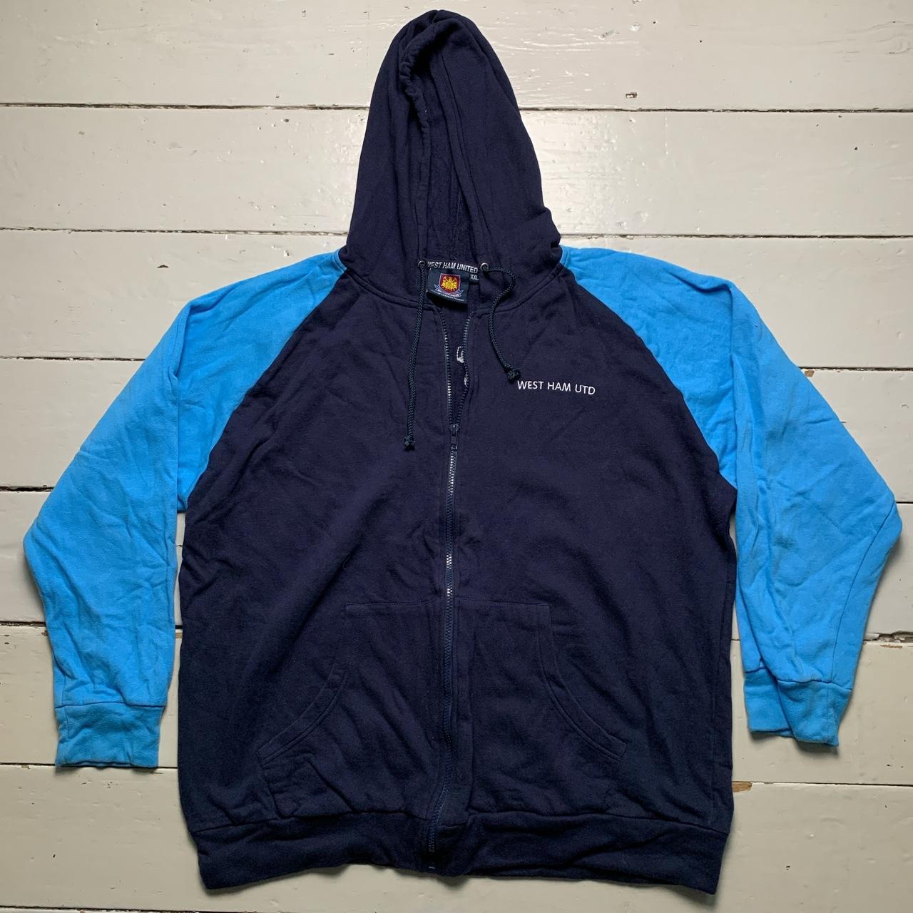 West Ham United Navy and Blue Vintage Merch Hoodie