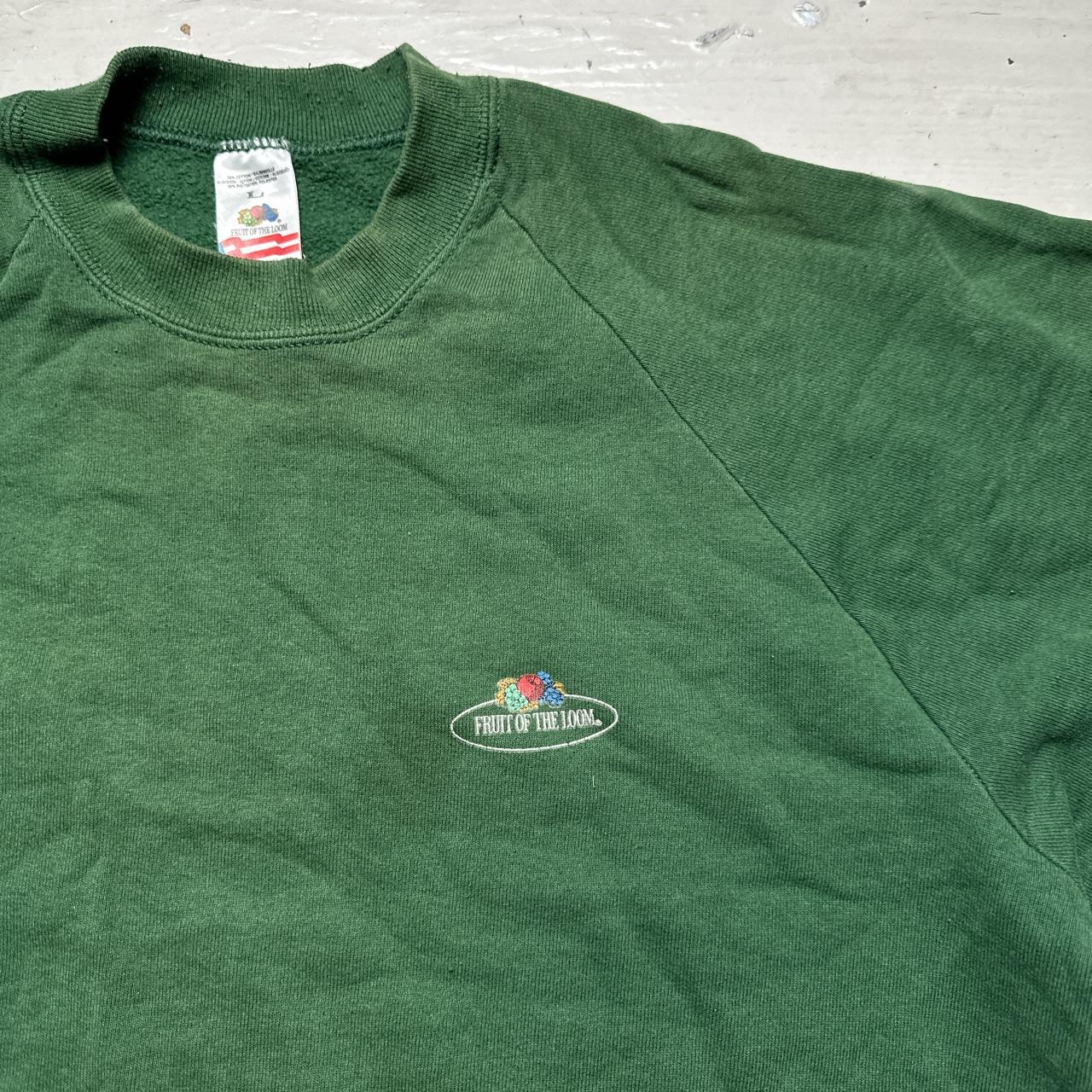 Fruit of the Loom Vintage 90’s Bottle Racing Green Jumper