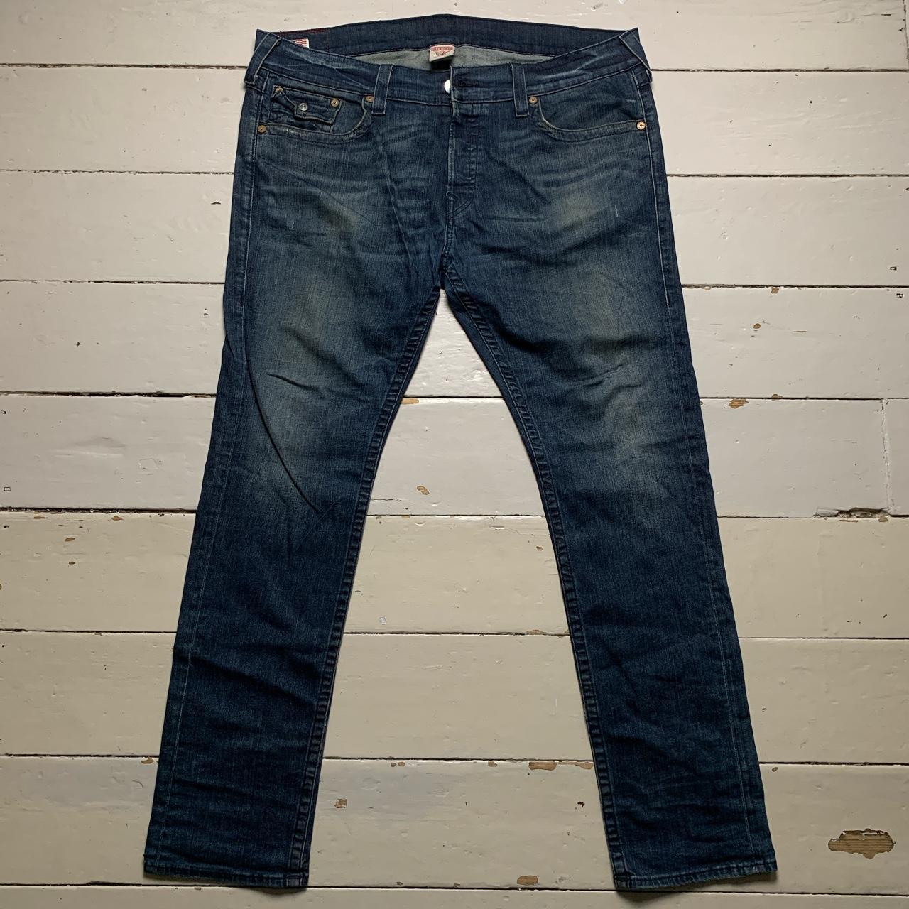 True Religion Zach Blue Stitch Jeans