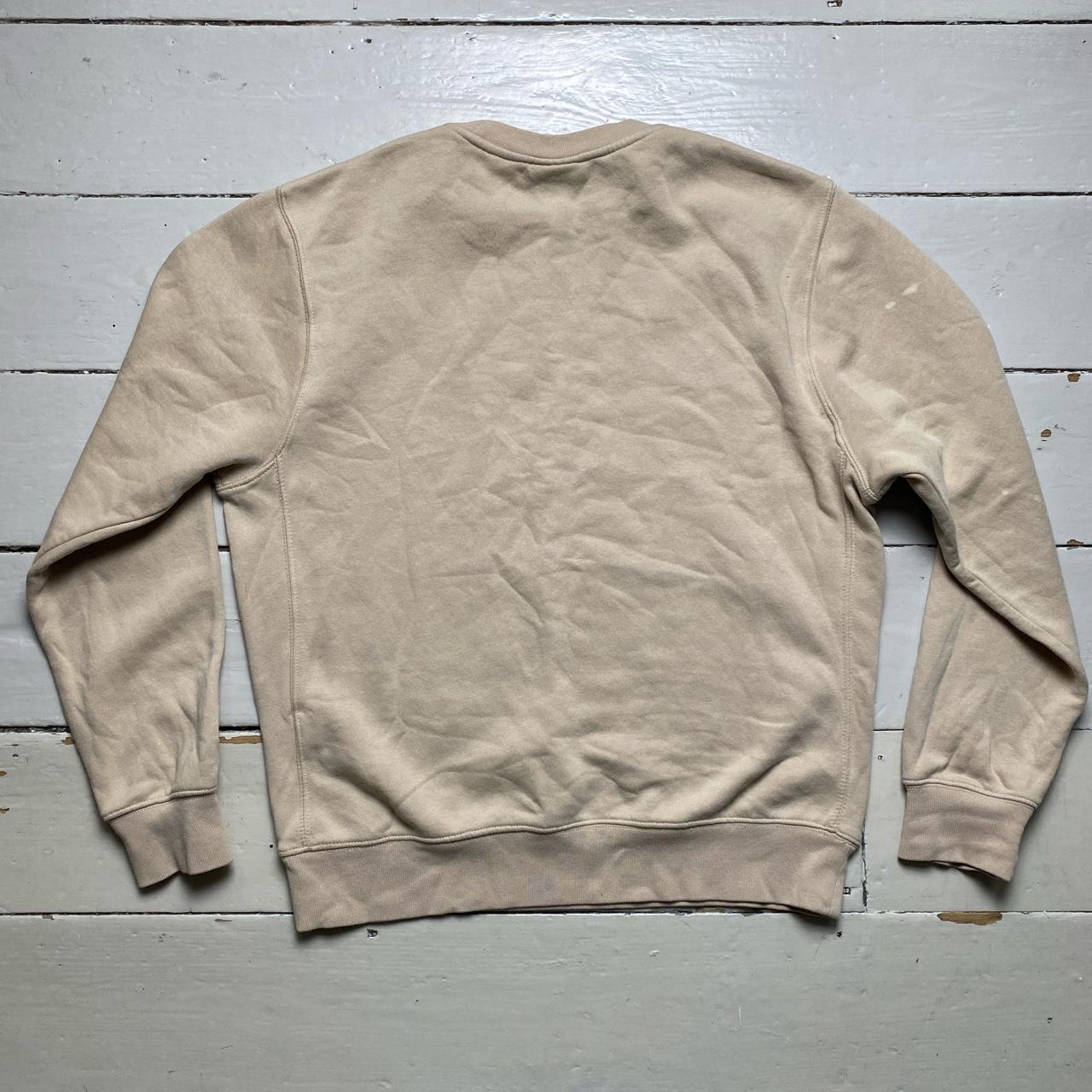 Nike Cream and White Swoosh Jumper