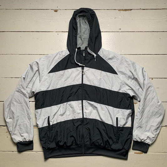 Nike Vintage Swoosh Shell Tracksuit Jacket Silver and Grey