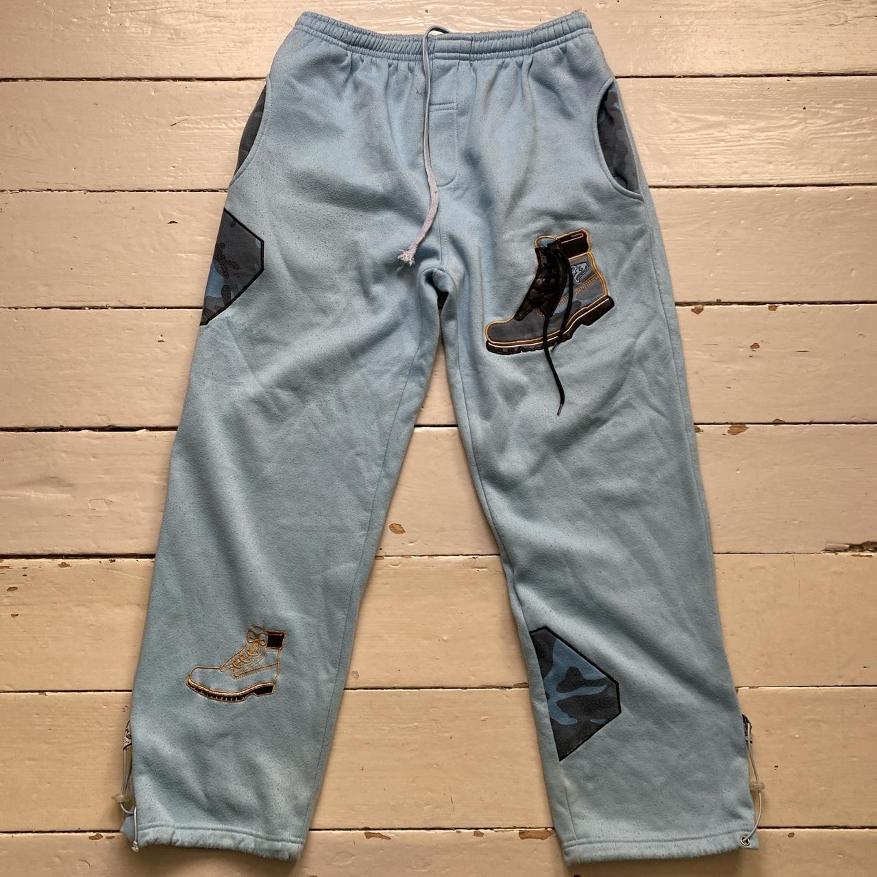 Raw Blue Vintage Light Baby Blue Timberland Lace Up Boot Full Tracksuit