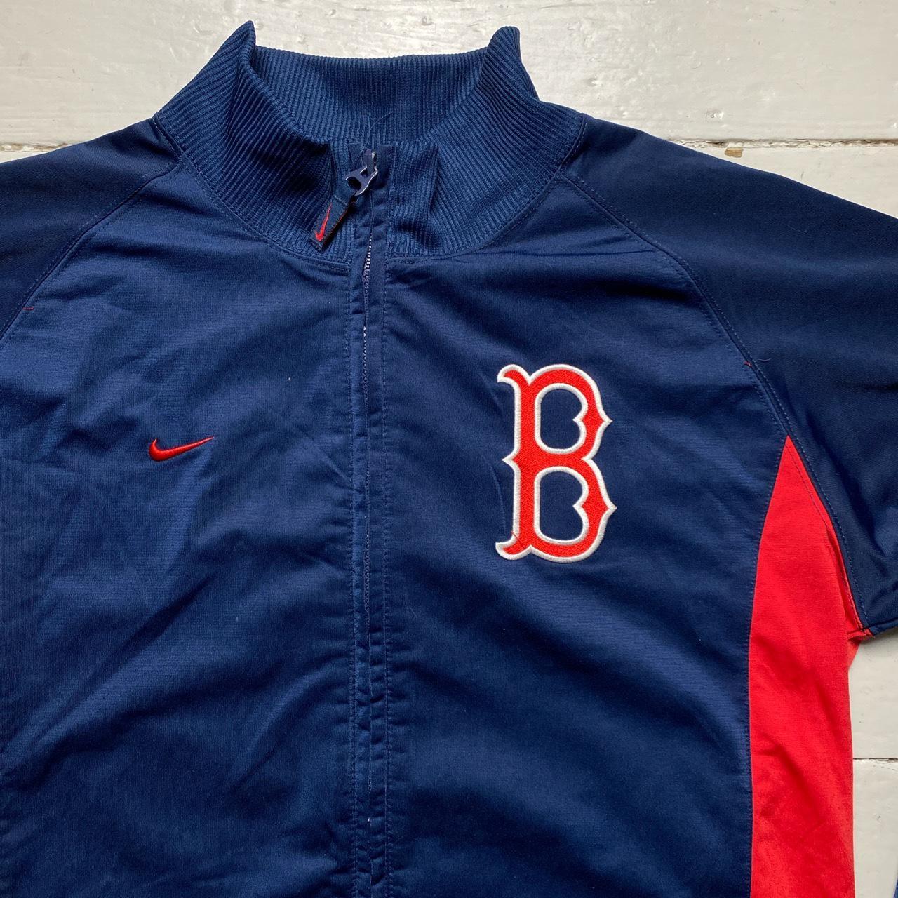Nike Boston Red Sox Navy and Red Vintage 90’s Baseball Jacket