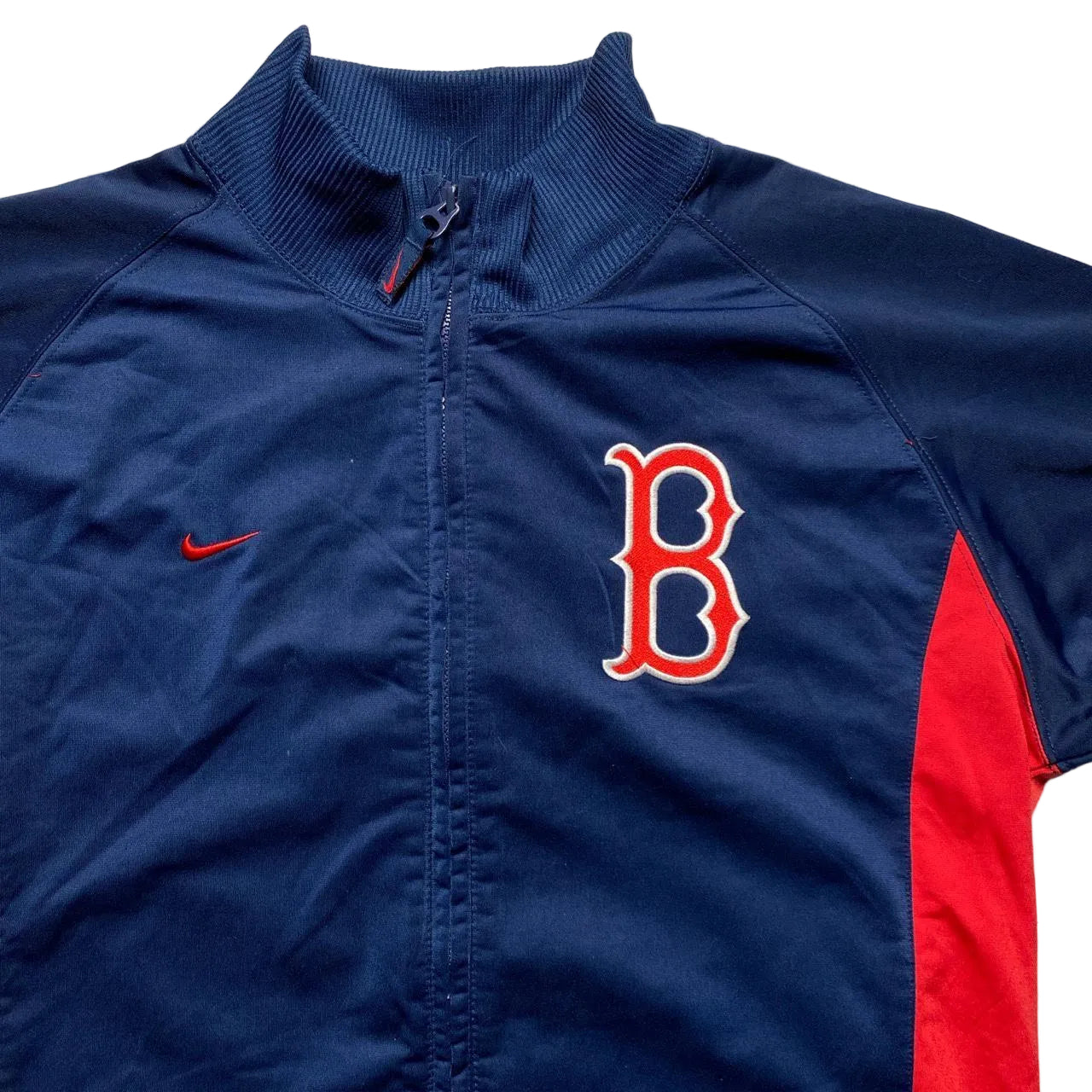 Nike Boston Red Sox Navy and Red Vintage 90’s Baseball Jacket (L)