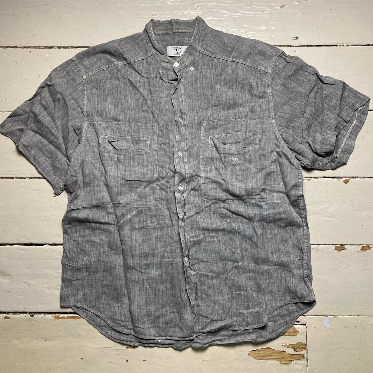 Valentino Vintage Silver Short Sleeve Shirt