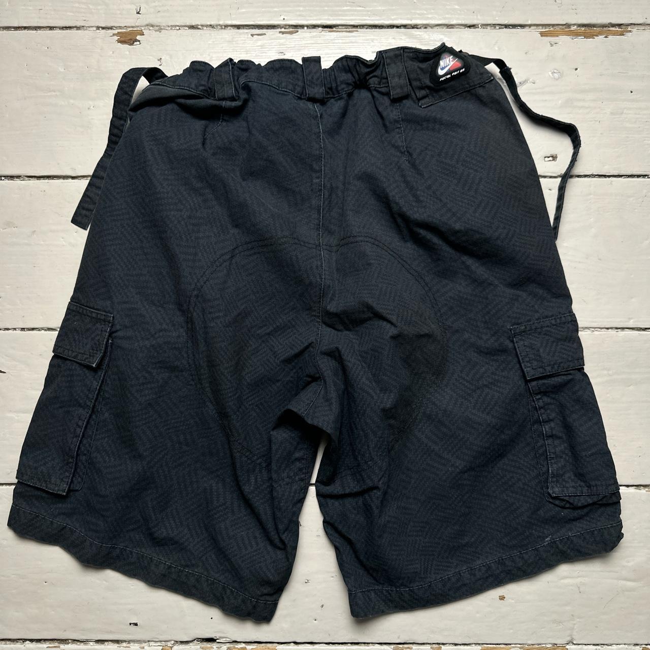 Nike Cargo Combat Shorts Black and White