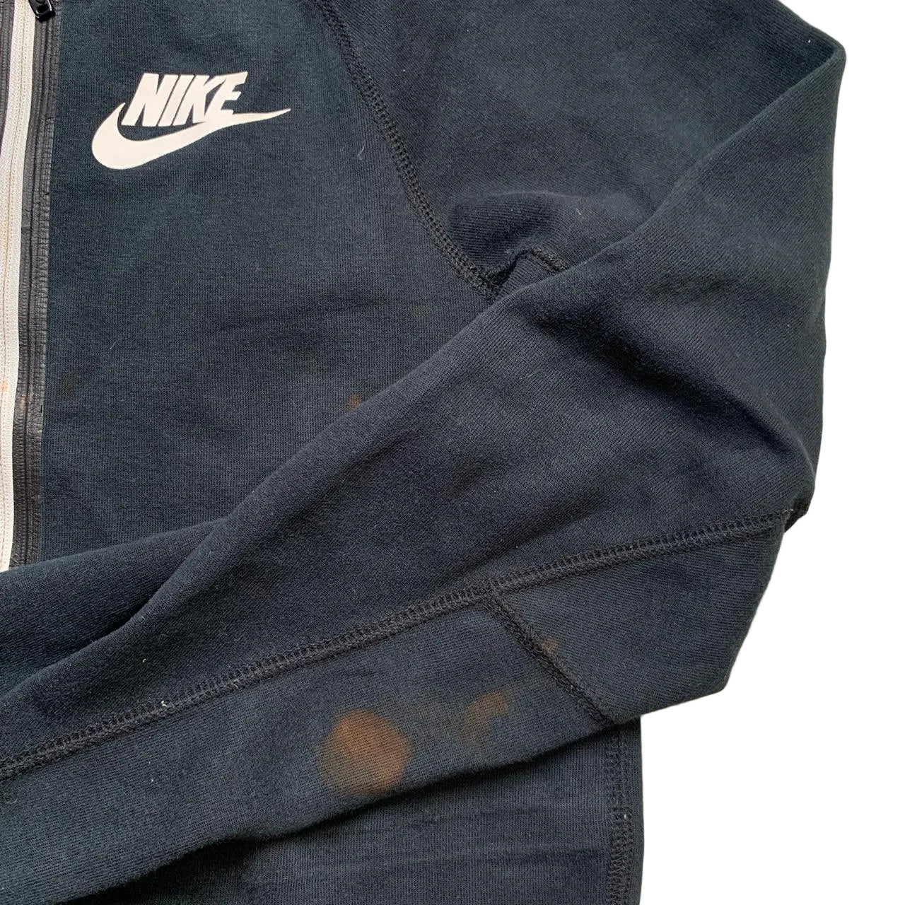 Nike Swoosh Black and White Hoodie (XS)