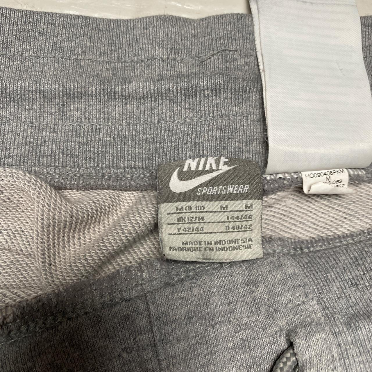 Nike Swoosh Vintage Womens Baggy Grey and White Joggers (M)