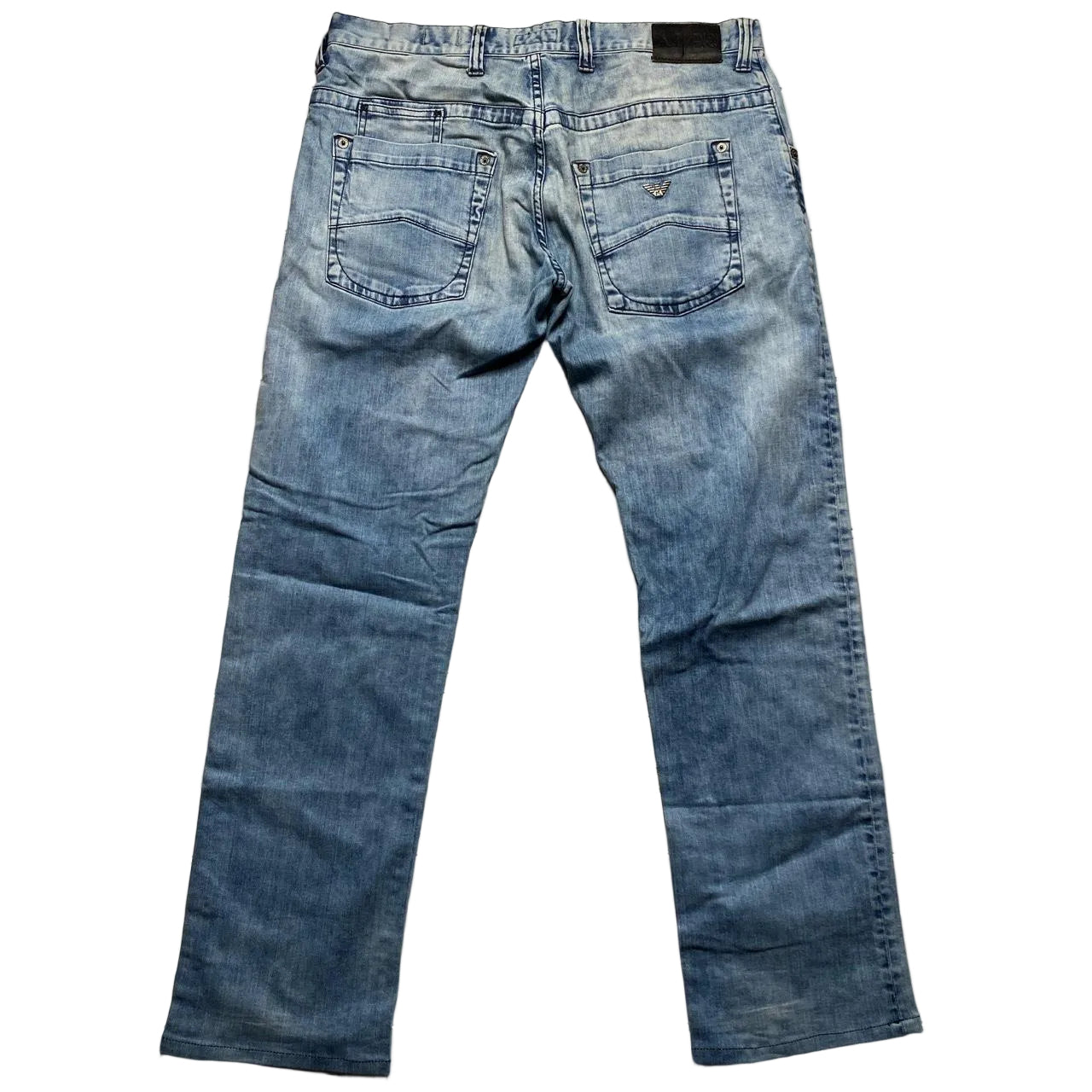 Armani J08 Vintage Light Blue Baggy Jeans (34W)