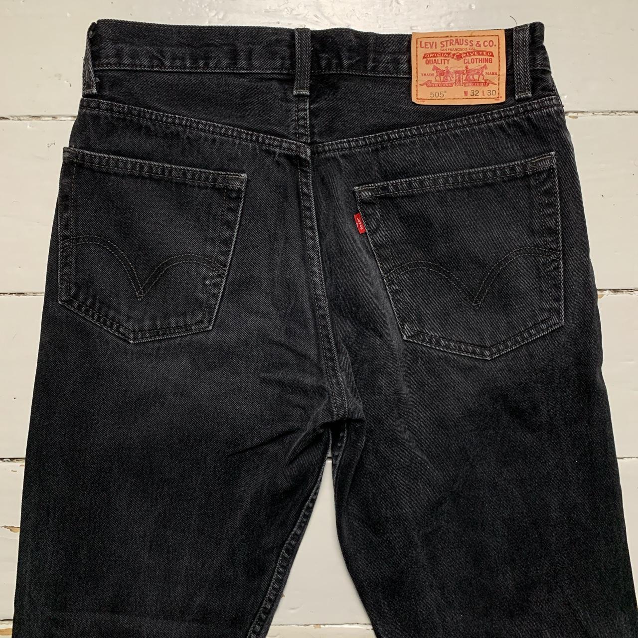 Levis 505 Black Straight Jeans