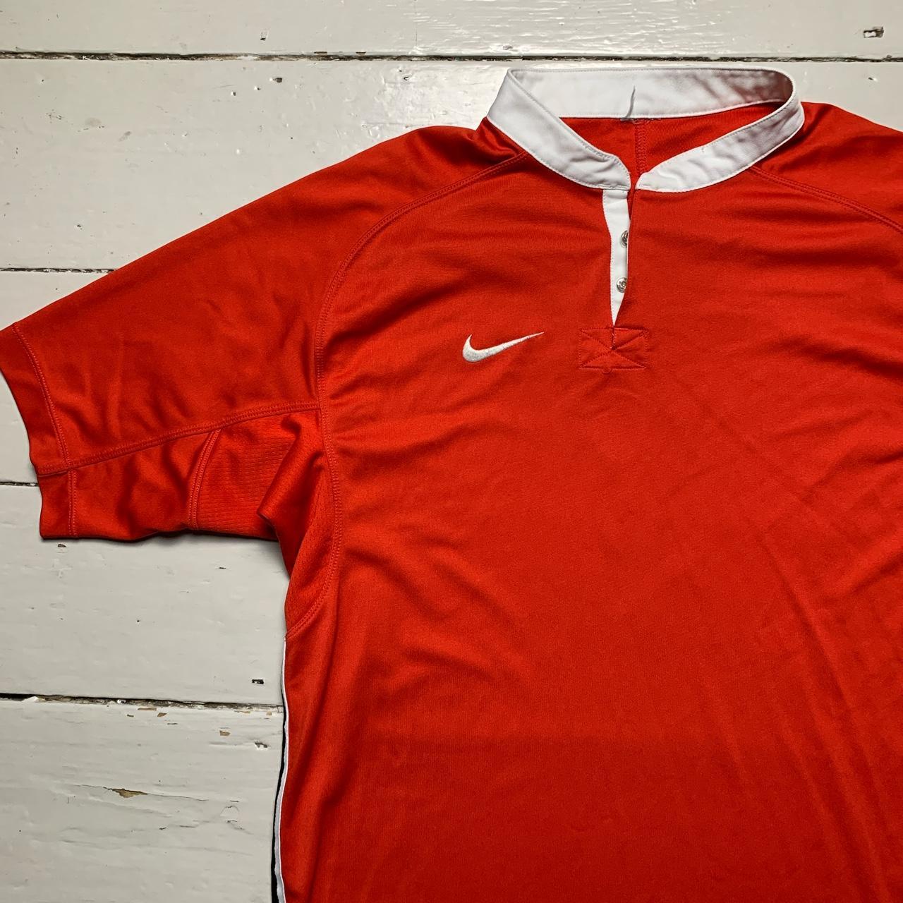Nike Vintage Number 7 Polo Jersey Red and White