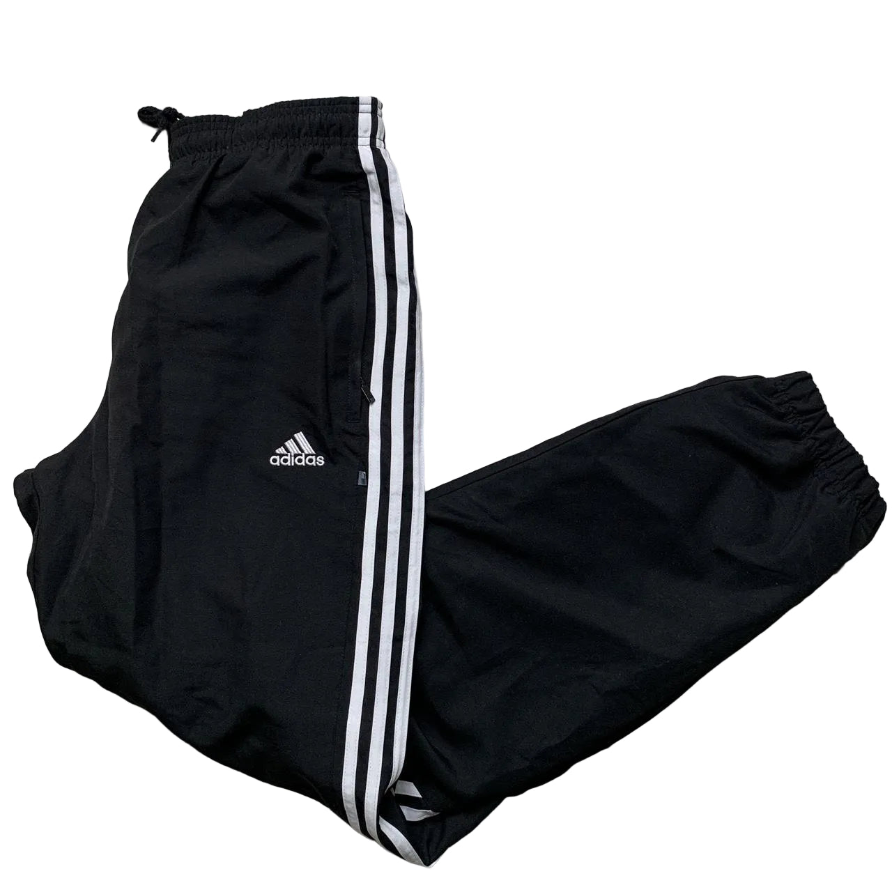 Adidas Black and White Shell Trackpant Baggy Bottoms
