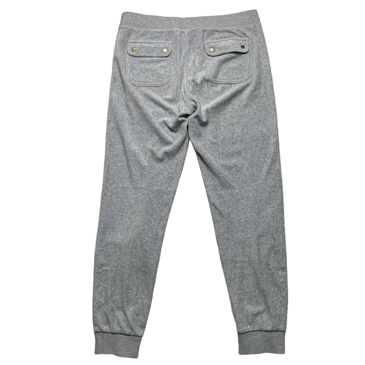 Juicy Couture Grey and Gold Velour Tracksuit (XS/S)