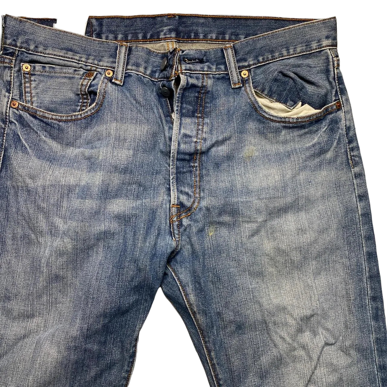Levis 501 Vintage Baggy Light Blue Jeans (34W)