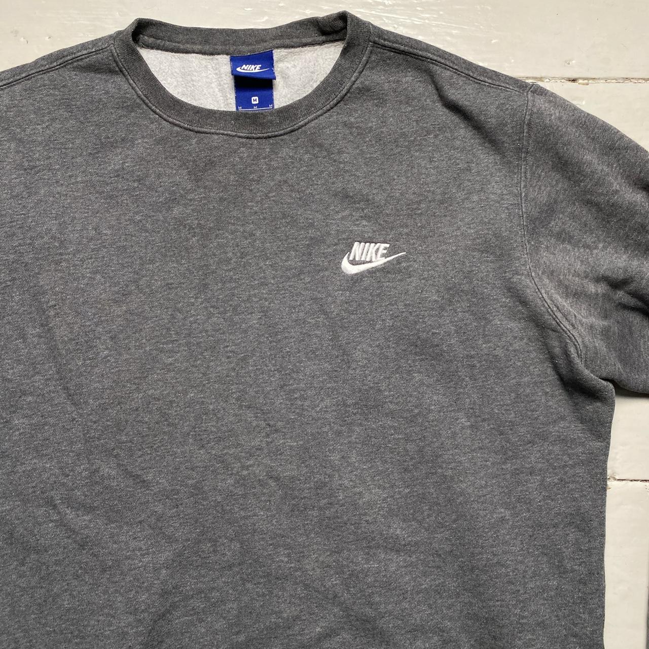 Nike Swoosh Grey and White Jumper