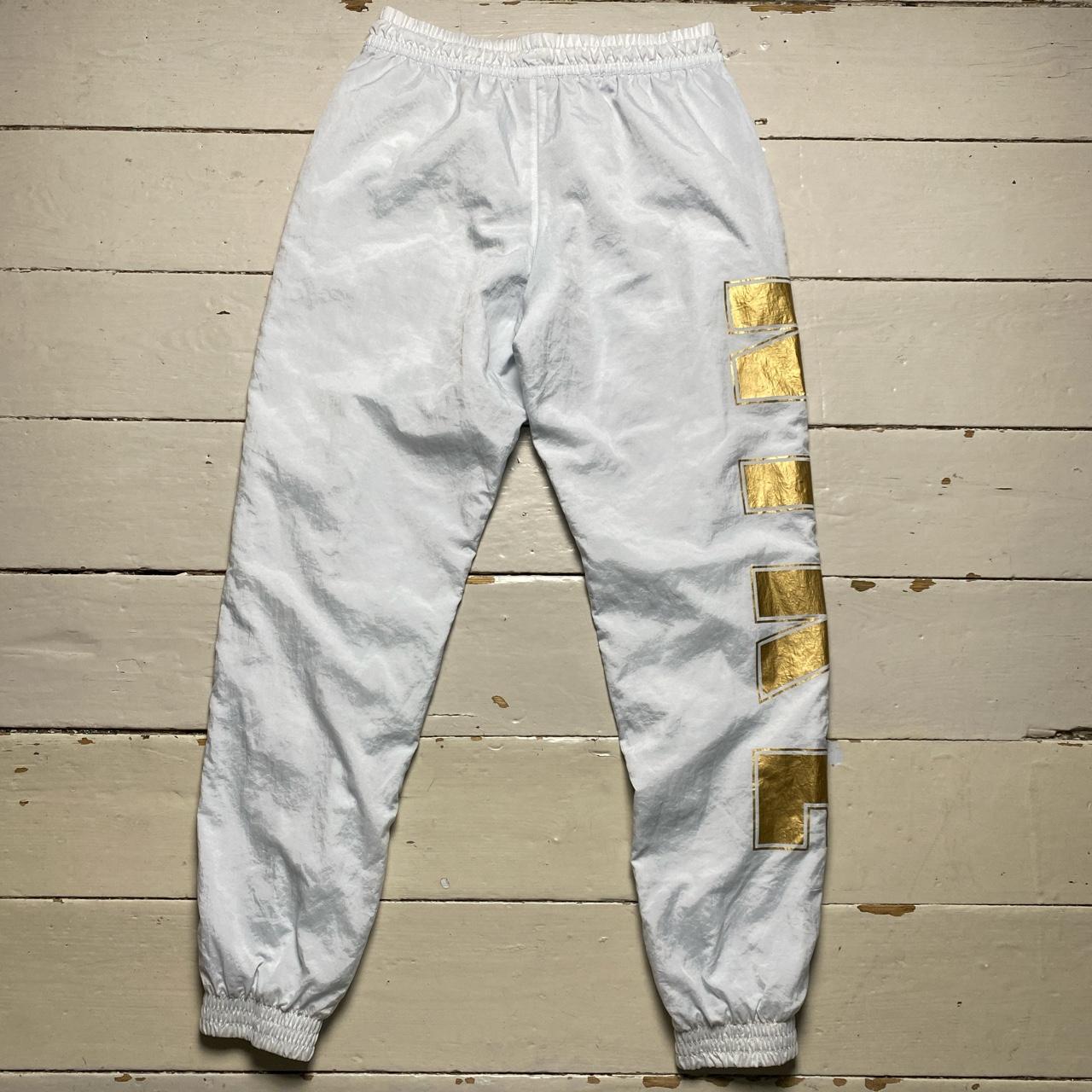 Nike Shell Baggy Tracksuit White Silver Gold