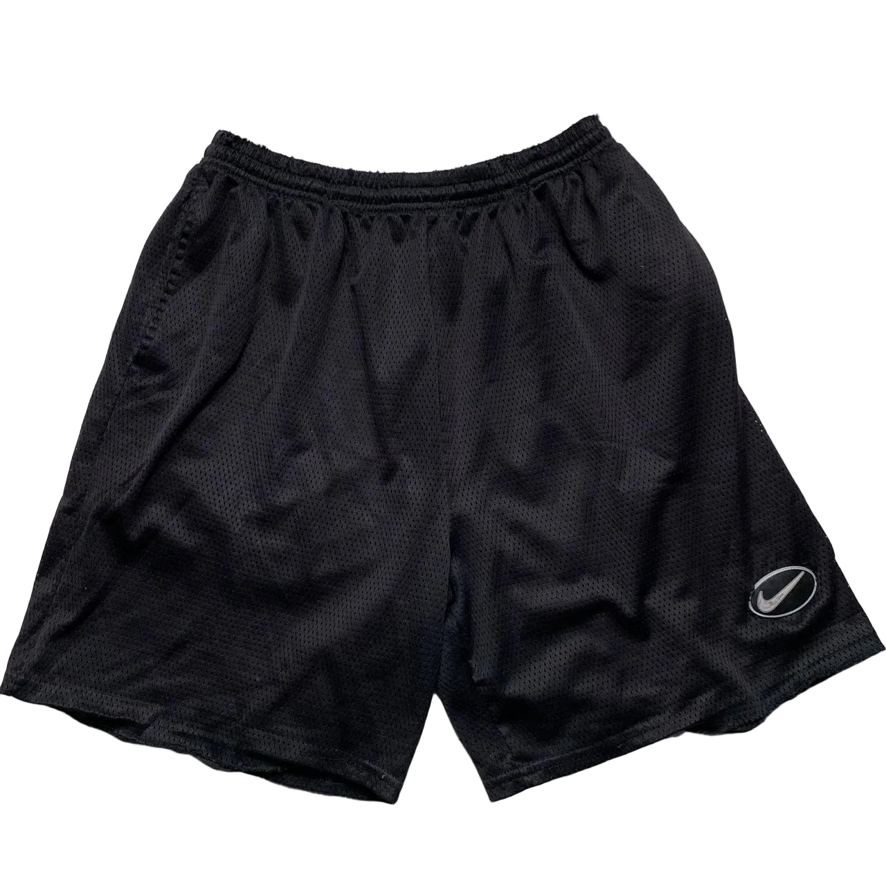 Nike Vintage 90’s Mesh Black Swoosh Shorts (M)