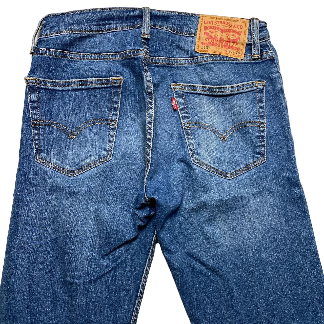 Levis 513 Navy Straight Jeans (30W)