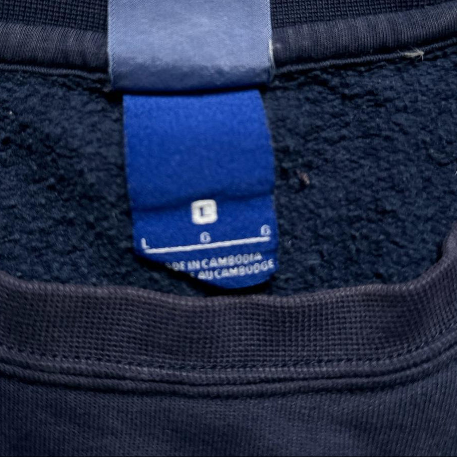 Nike Swoosh Navy and White Jumper (L)