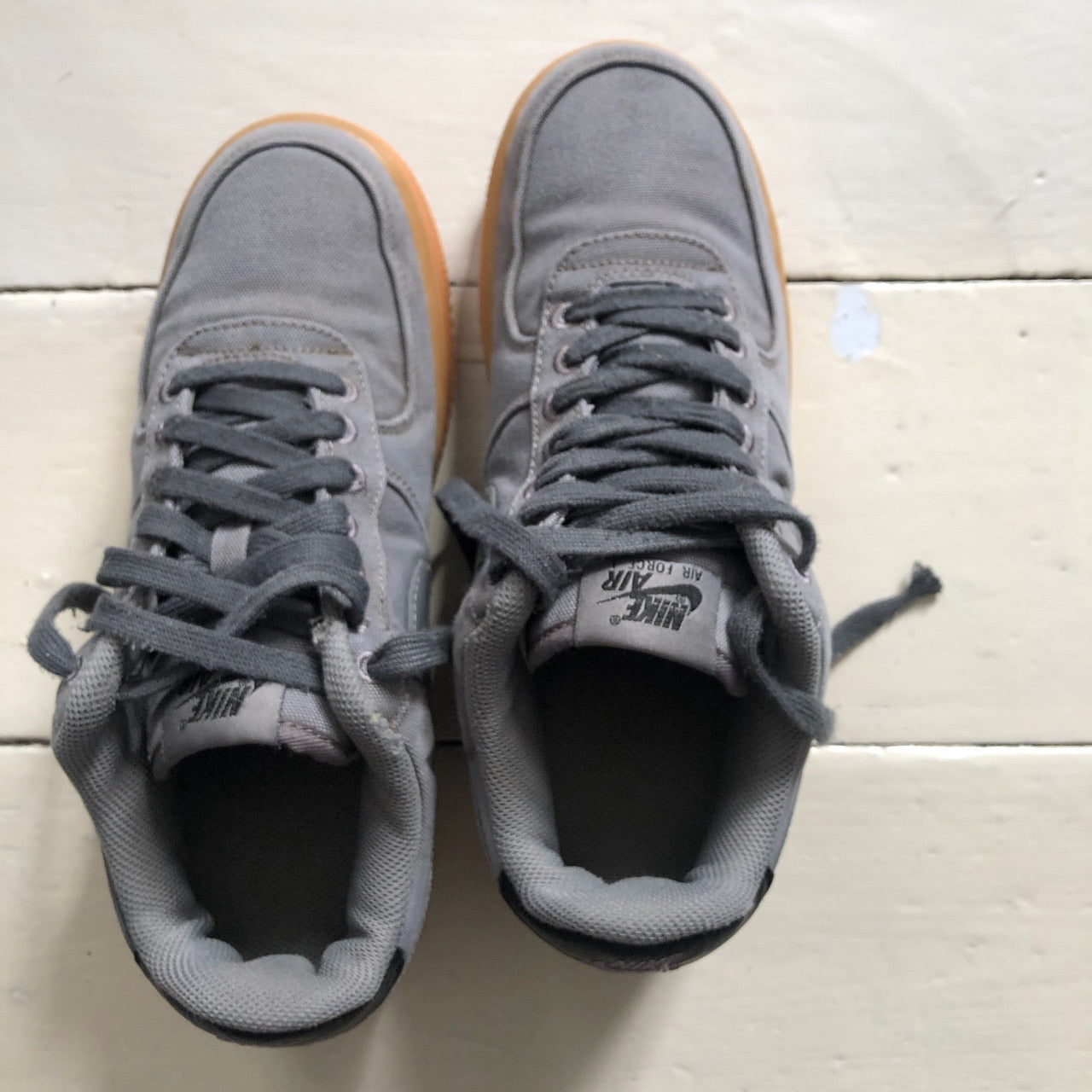 Nike Air Force 1 Grey and Gum Sole (UK 7)