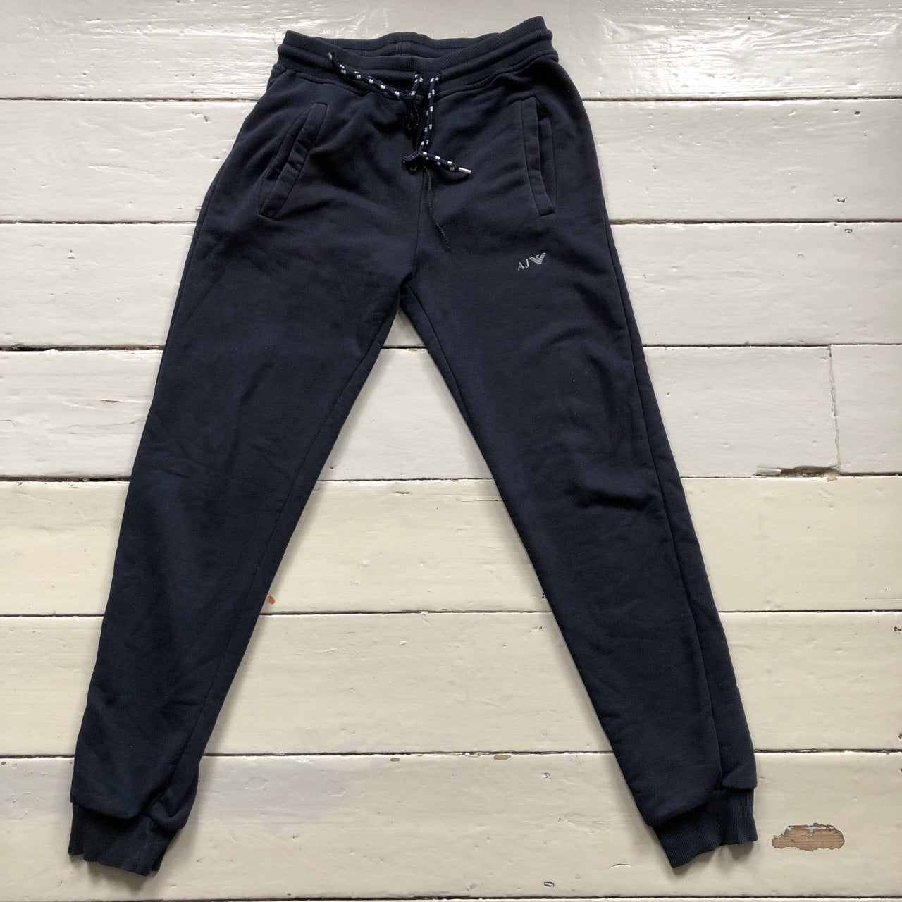 Armani Navy Slim Fit Joggers (Small)