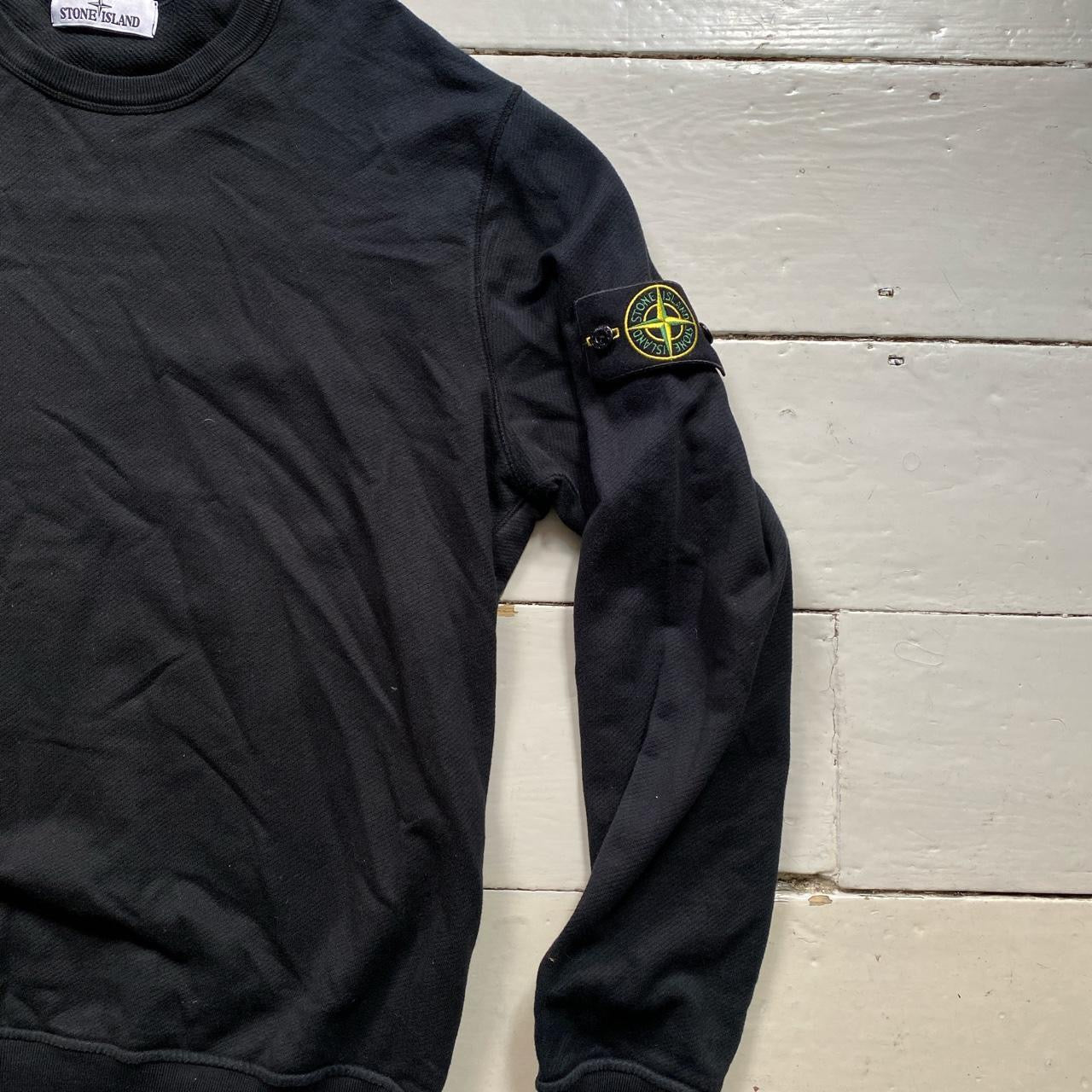 Stone Island Black Jumper (Large)