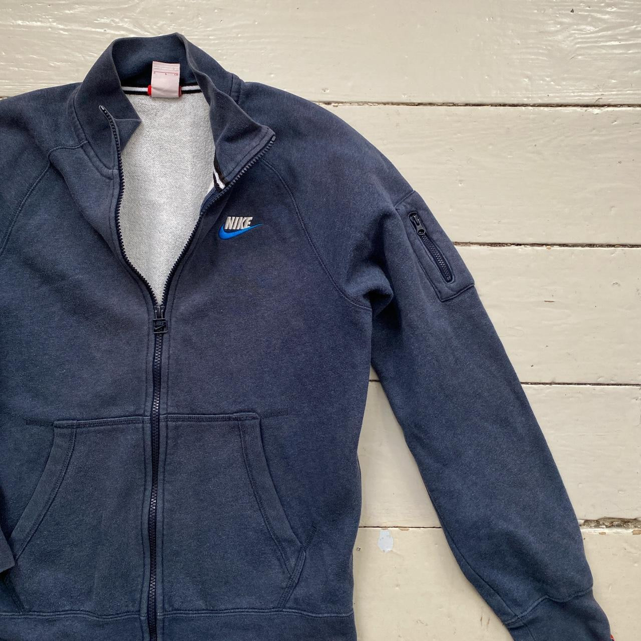 Nike Swoosh Navy Zip Jumper (Small)