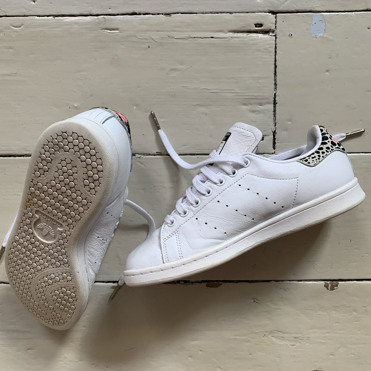 Adidas Stan Smith White and Black Cow Print (UK 6)