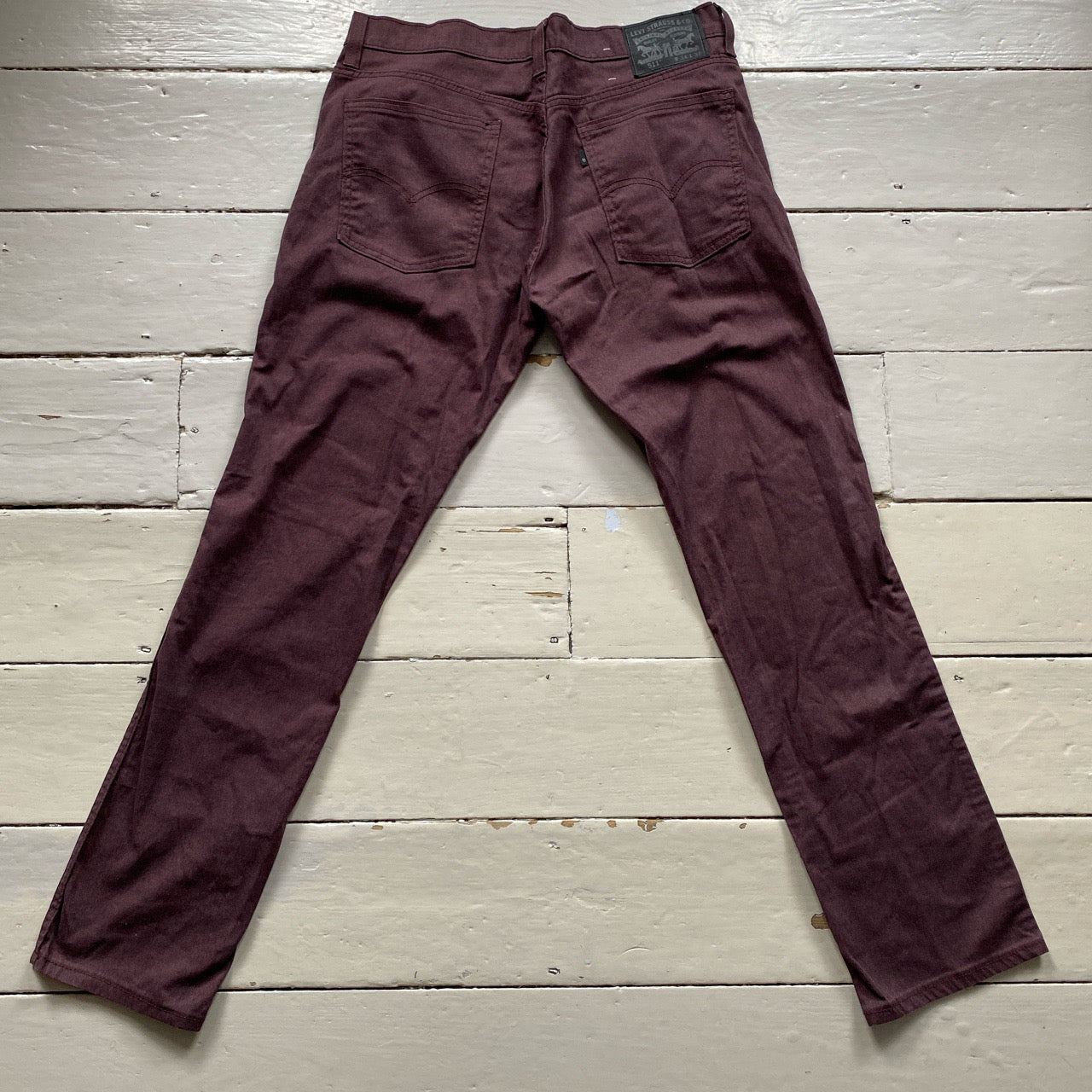 Levis 511 Burgundy Slim Jeans (34/32)