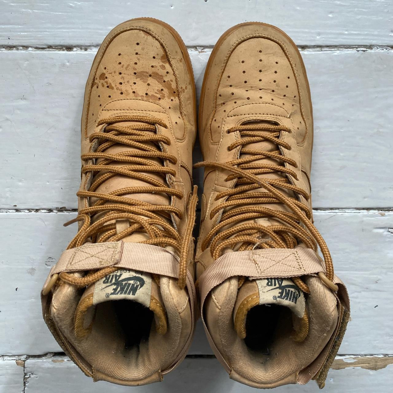 Nike Air Force 1 Nubuck Wheat High (UK 9)