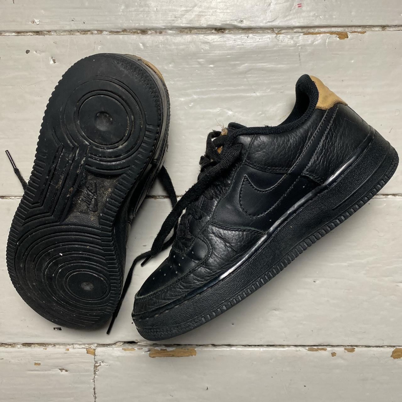 Nike Air Force 1 Black and Beige (UK 5.5)