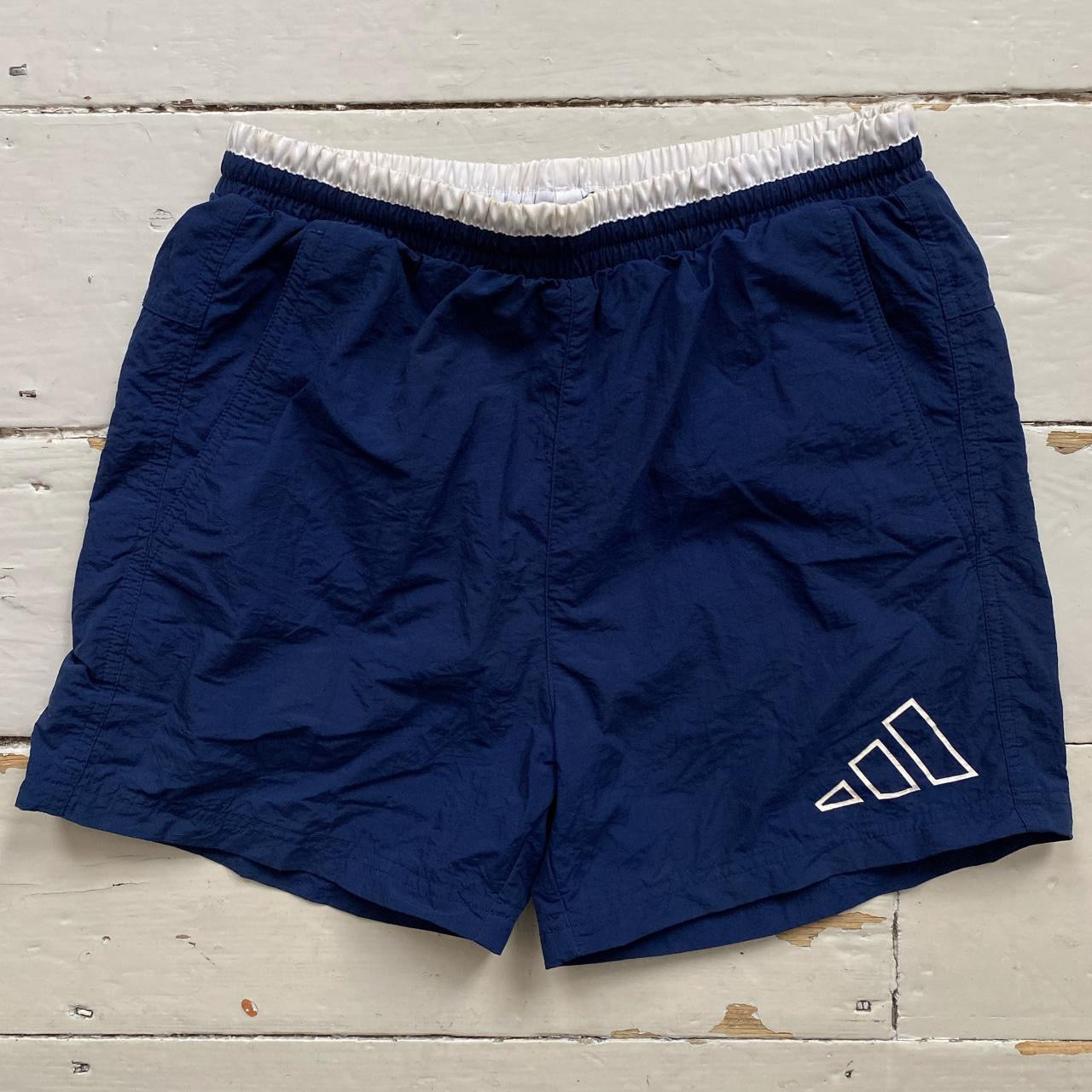 Adidas Vintage Navy Shorts (Small)