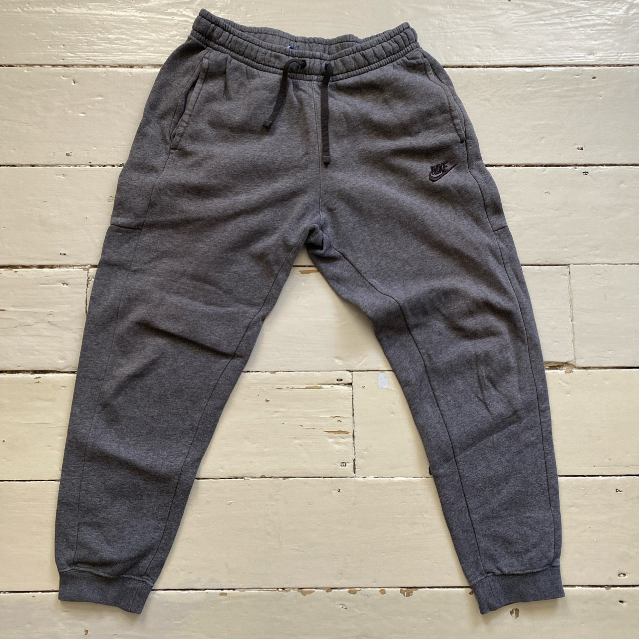 Nike Swoosh Grey Joggers (Medium)