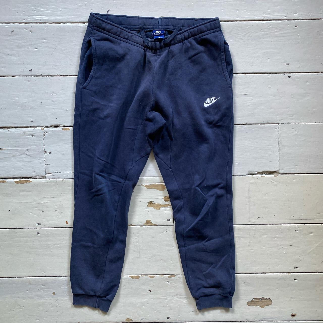 Nike Swoosh Navy Joggers (Small)