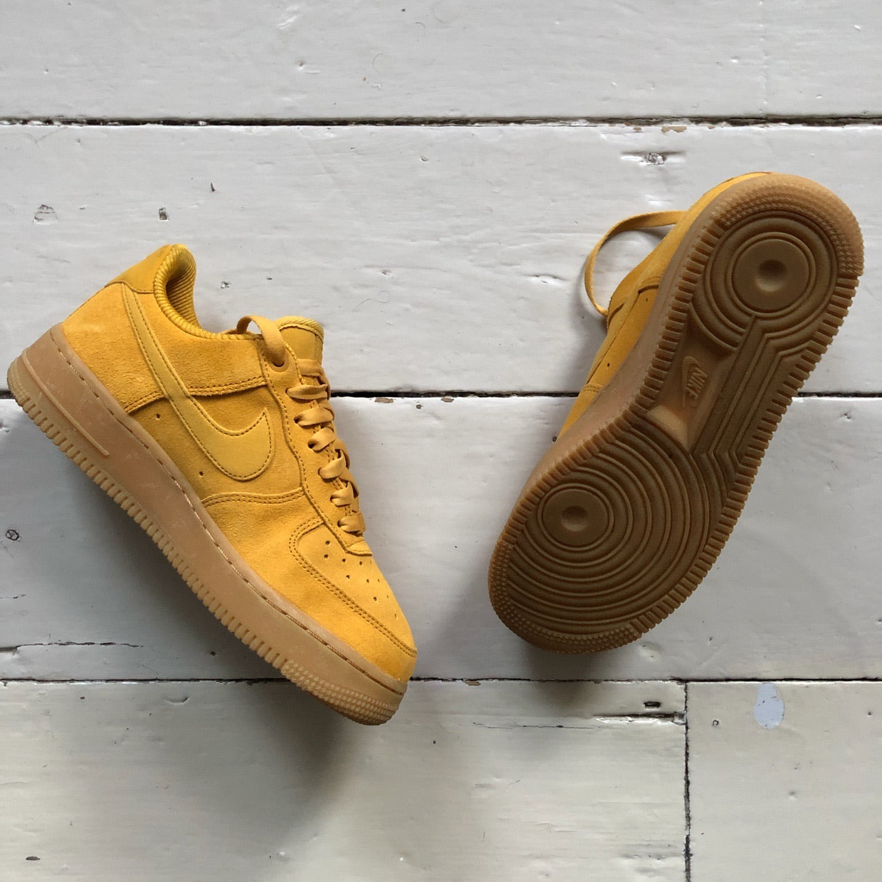 Nike Air Force 1 Mustard Yellow Suede (UK 5)