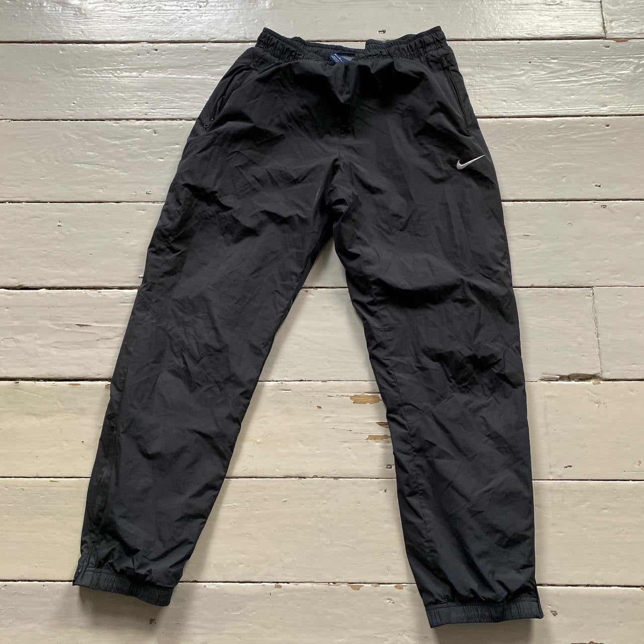 Nike Swoosh Black Shell Bottoms (Medium)