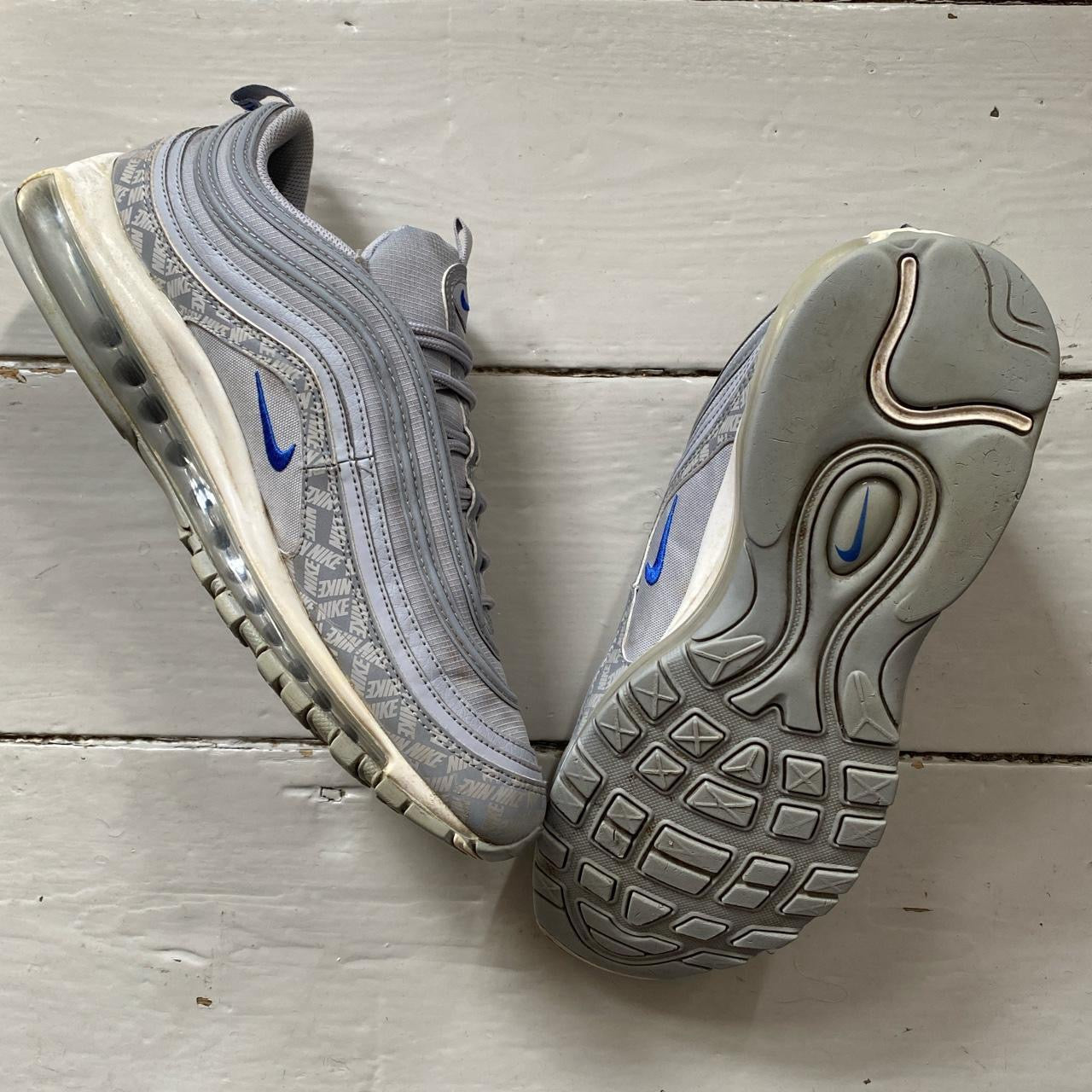 Nike Air Max 97 Silver and Blue (UK 10)