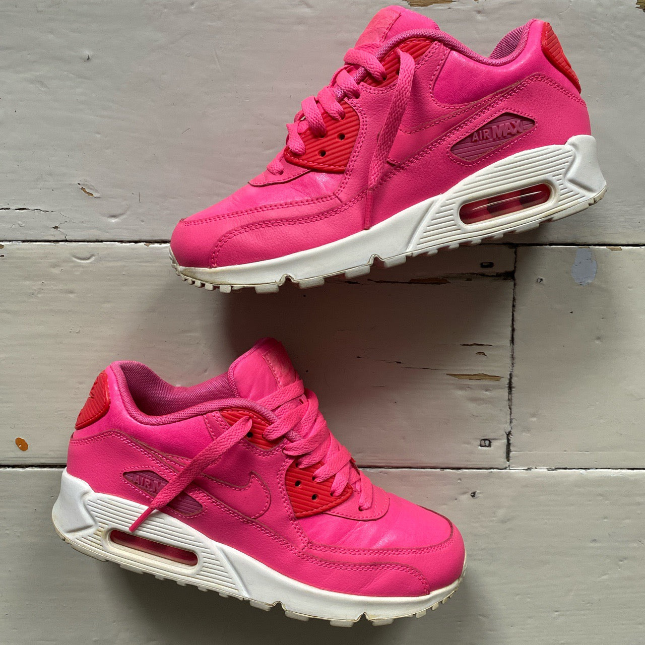 Nike Air Max 90 Pink White Red (UK 5.5)