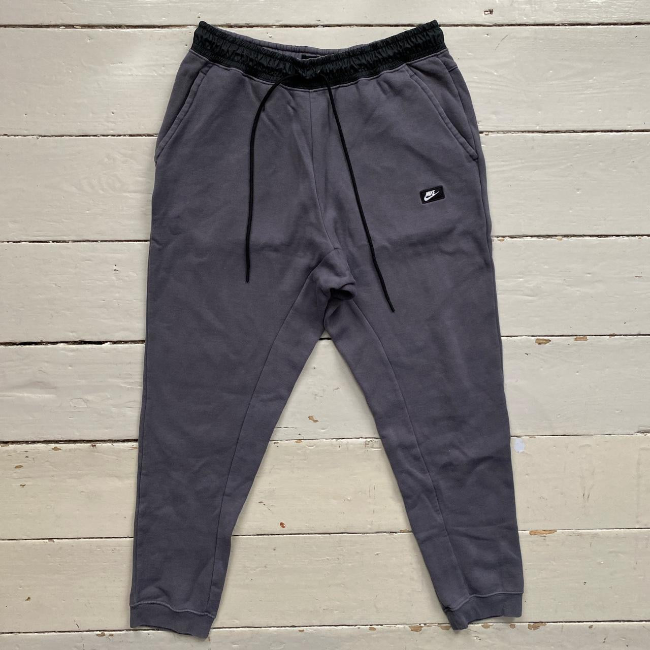 Nike Box Logo Swoosh Grey Joggers (Large)