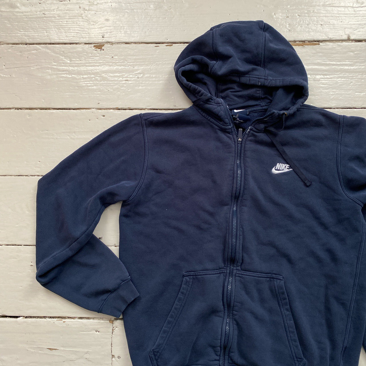 Nike Swoosh Navy Hoodie (Medium)