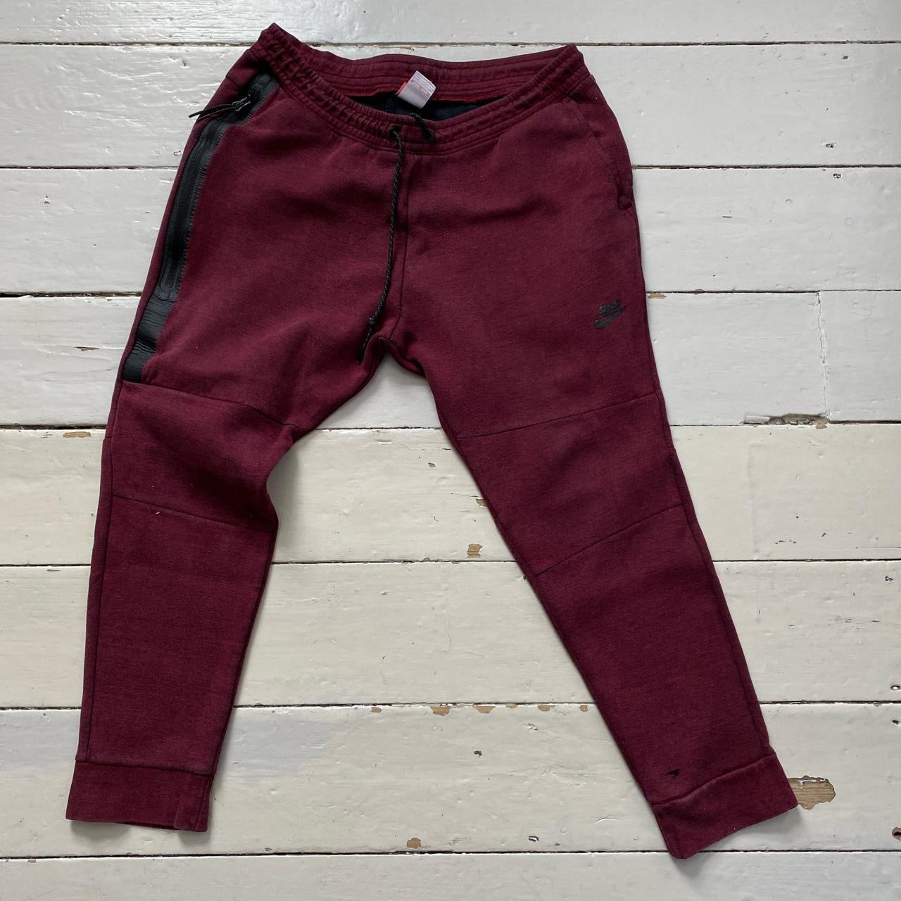 Nike Tech Fleece Burgundy Bottoms (XL)