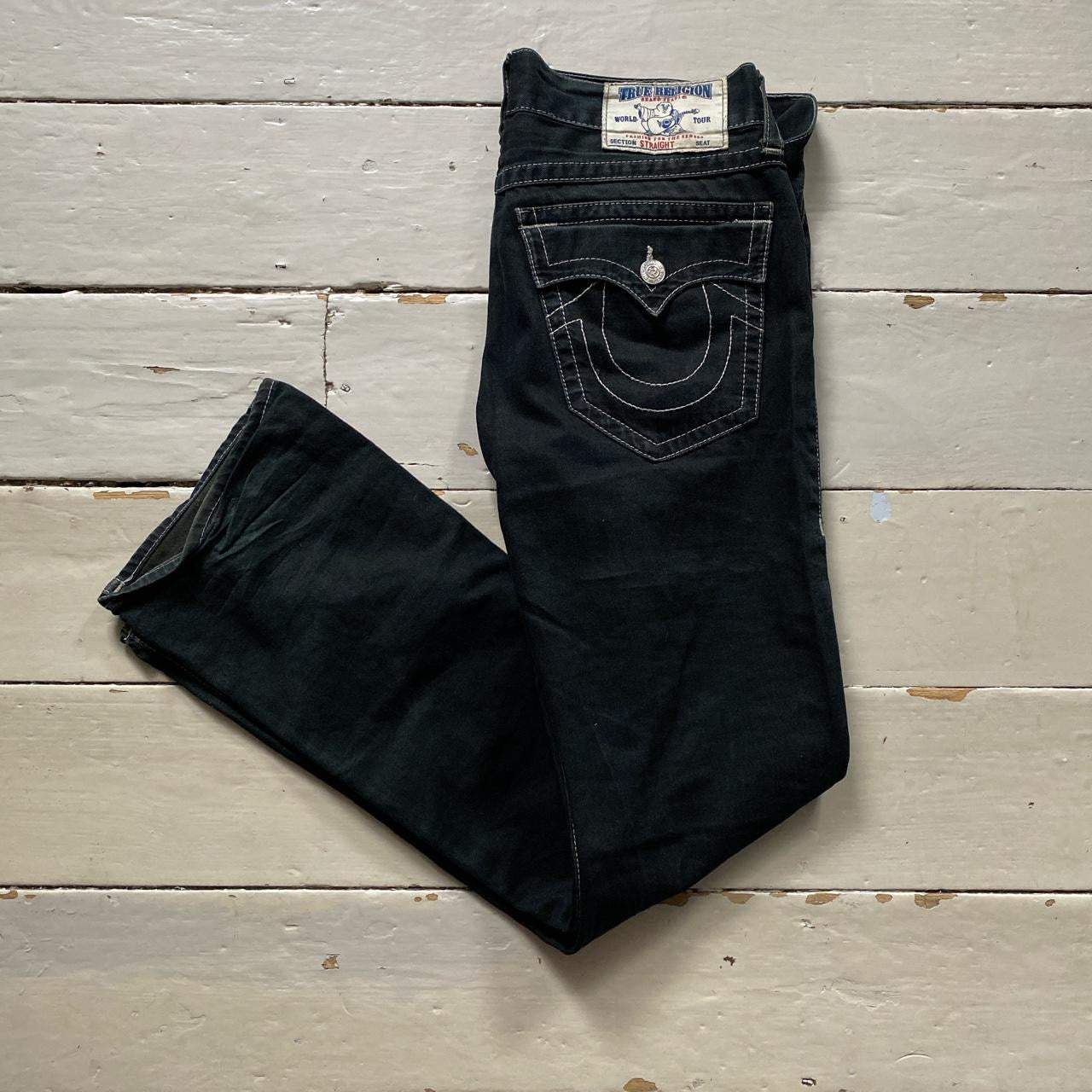True Religion Straight Jeans Black and White (32/34)