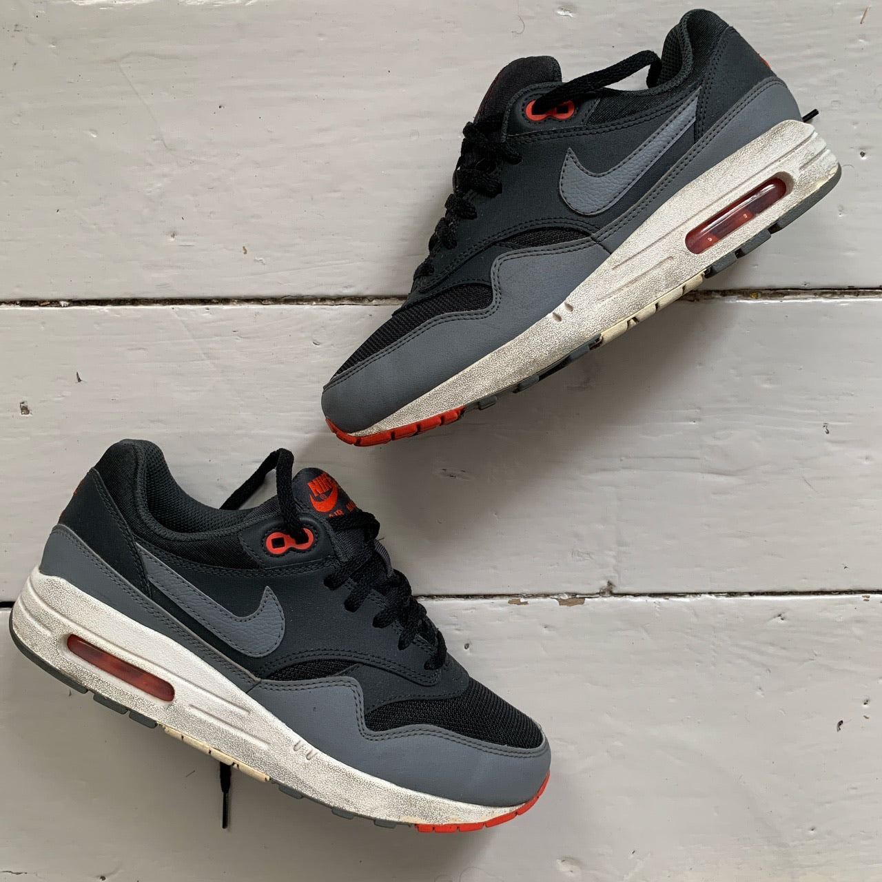 Nike Air Max 1 Grey and Orange (UK 5.5)