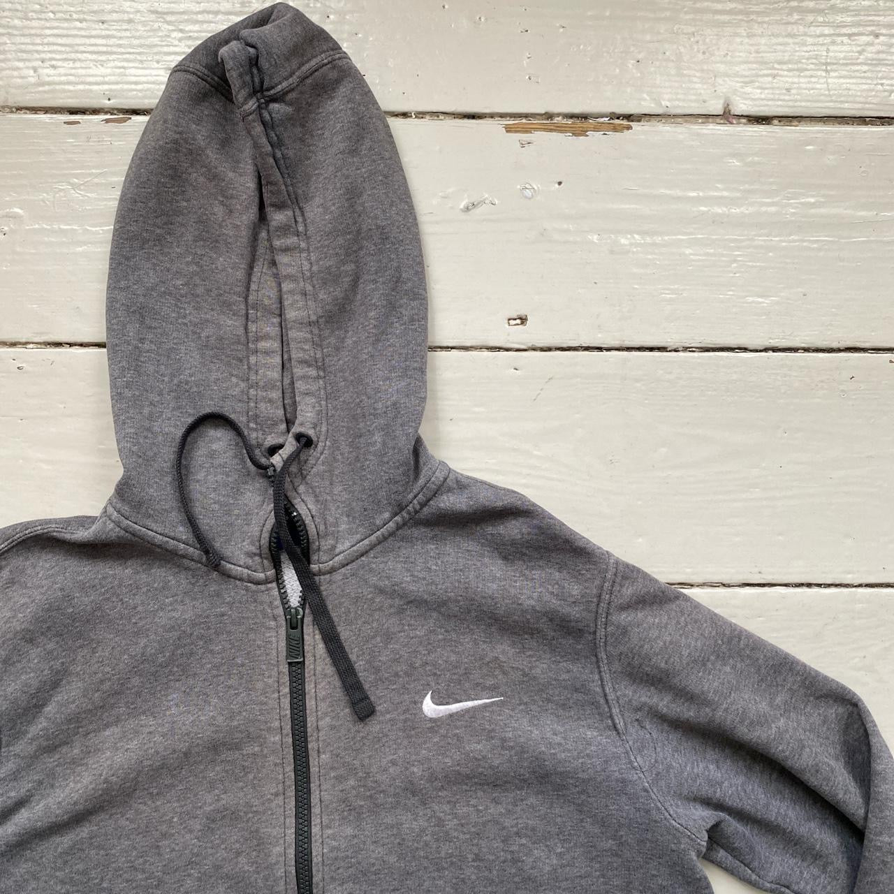 Nike Swoosh Grey Hoodie (Medium)