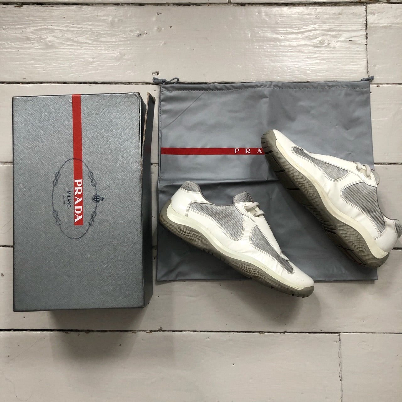 Prada Americas Cup Patent White (UK 8)