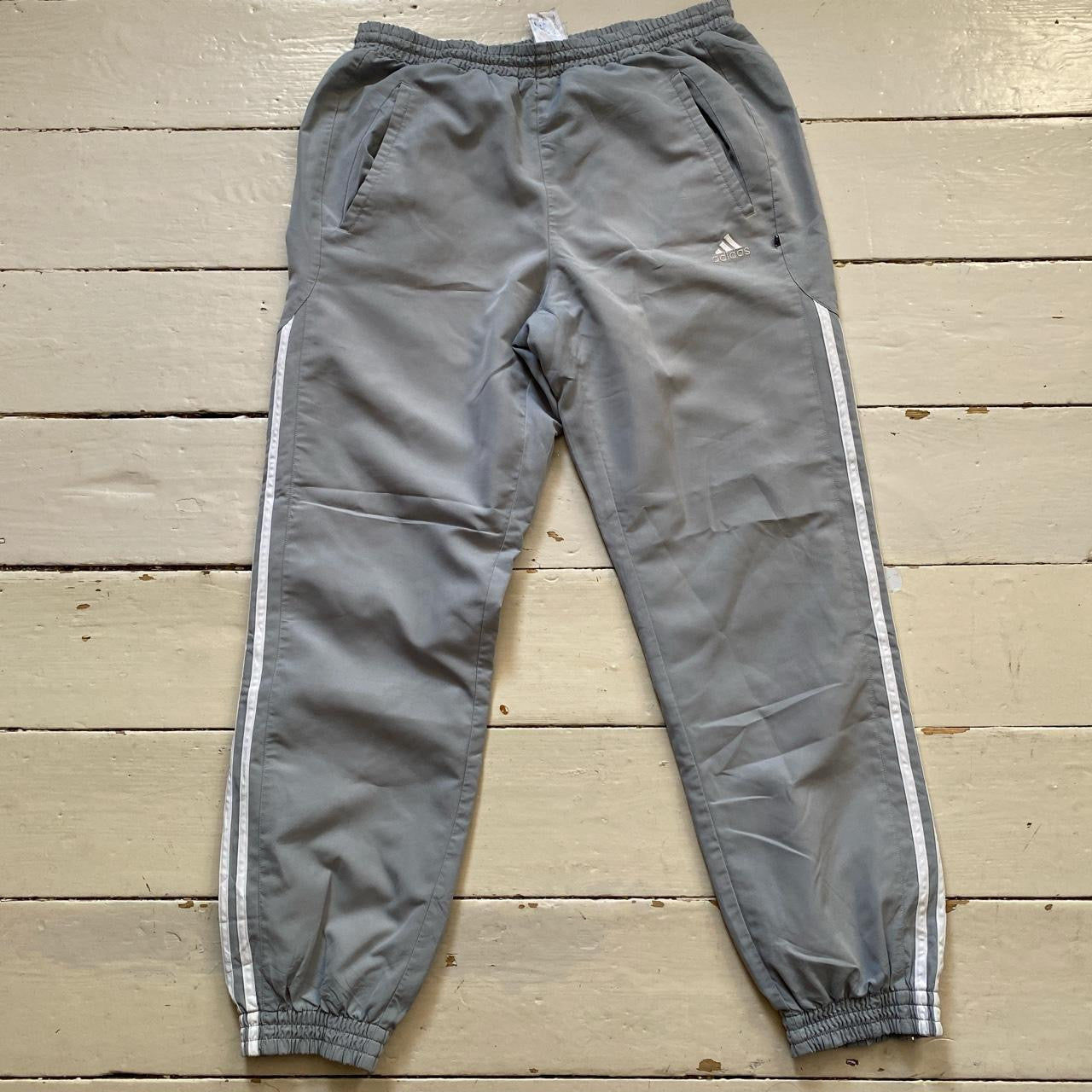 Adidas Silver Shell Bottoms (Medium)