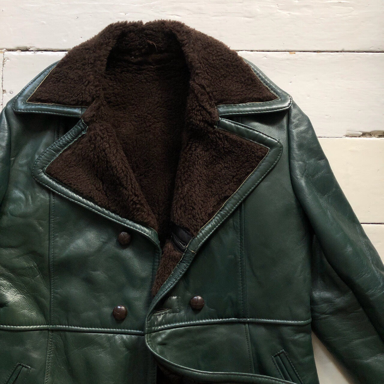 leather sheepskin coat